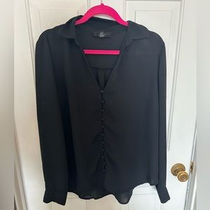 Black button down blouse